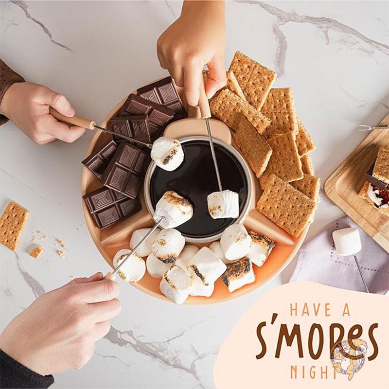 電気 フォンデュポットセット283g チョコフォンデュ フォーク4本 付き