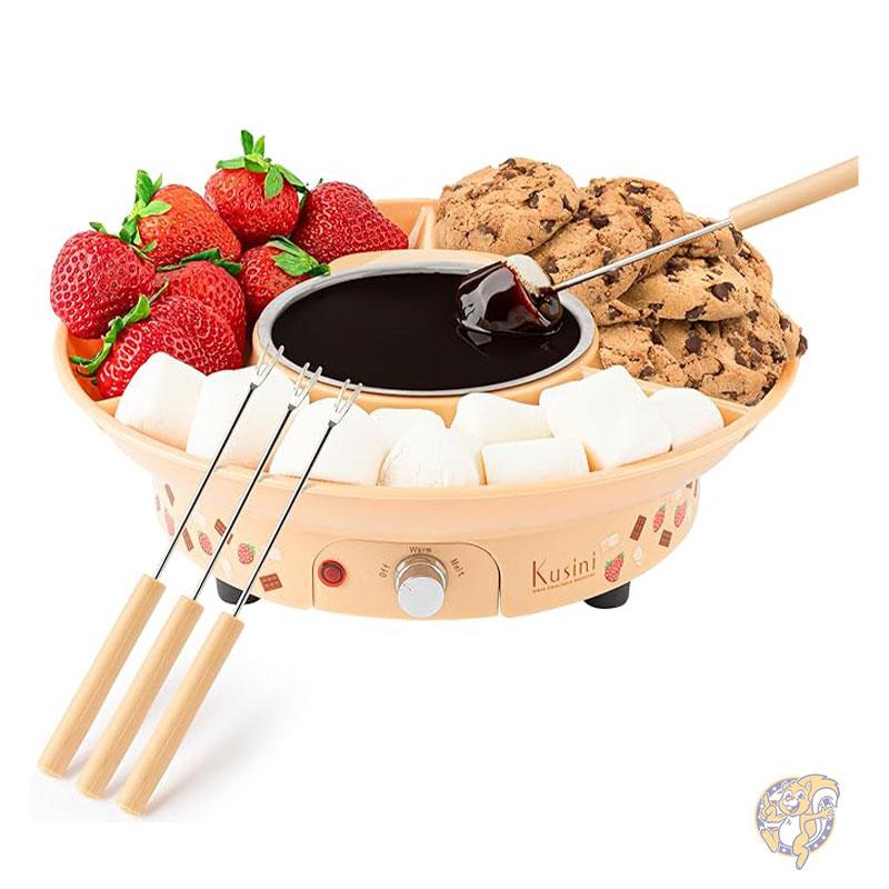 電気 フォンデュポットセット283g チョコフォンデュ フォーク4本 付き