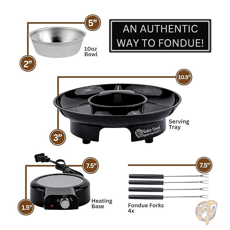 チョコレートフォンデュセット フォーク4本/トレイ付き