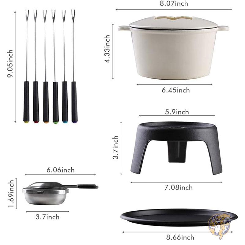 アルテスティア鋳鉄フォンデュセット、11個入り、6人用（赤）並行輸入品 アルテスティア鋳鉄フォンデュセット、11個入り、6人用（赤）並行輸入品