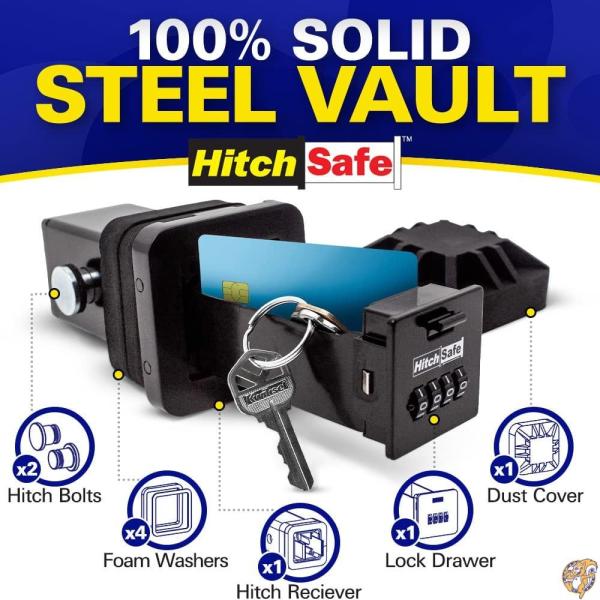 ヒッチセーフ　貴重品入れ　金庫　ヒッチレシーバー HitchSafe ヒッチセーフ 貴重品入れ 金庫 ヒッチレシーバー 2