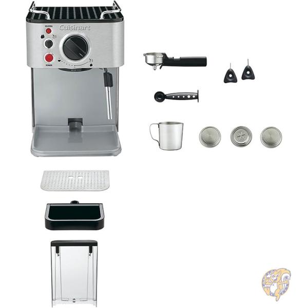 Cuisinart EM-100 エスプレッソマシン Stainless Steel Espresso Machine (EM-100NP1) | 15 Bar