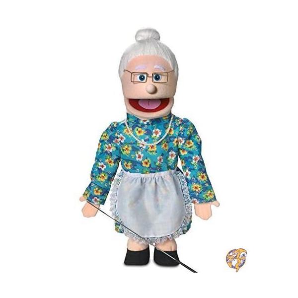 腹話術人形風パペット 25インチ おばあさん ピーチお婆ちゃん 全身