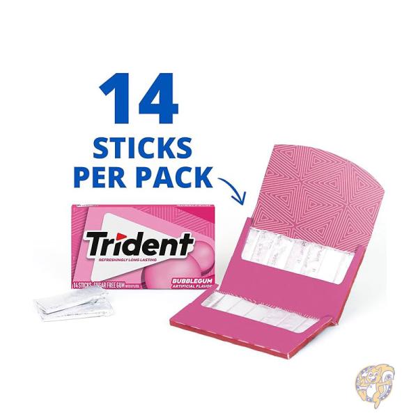 ⭐︎新品未使用⭐︎ TERFAR バブルガム　S Trident トライデント バブルガム シュガーフリーガム お菓子 14個入り