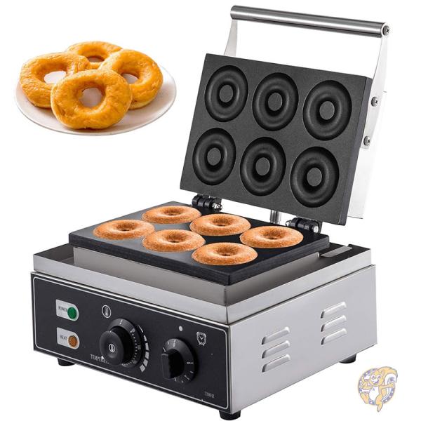 ̳ åե ɡʥĥޥ 110V 6 ξ̲Ǯ Commercial Waffle Donut Machine VBENLEM