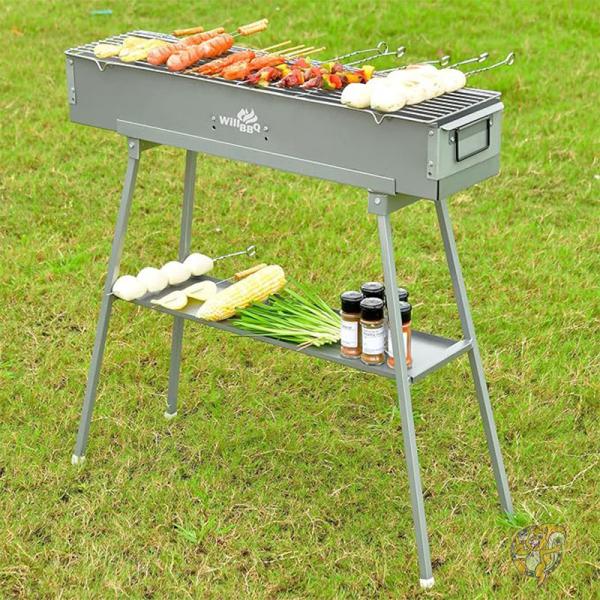 BBQ グリル ポータブル バーベキュー 網焼き アウトドア キャンプ 調理