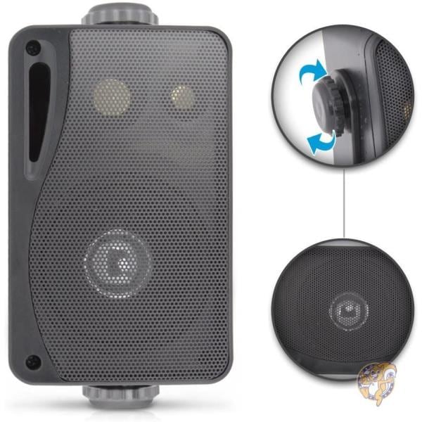 Pyle 3.5インチ3-Way防水型ボックススピーカー(ブラック/ペア)(※アンプは内蔵されていません) tf8su2k Amazon.co.jp: Pyle 3.5インチ3-Way防水型ボックススピーカー