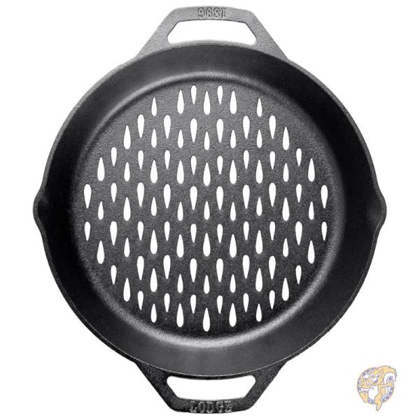 Ŵ Хå 30cm BBQ ȥɥ Lodge Cast Iron Dual Handle Grill Pan