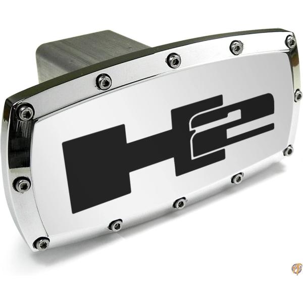 ハマーh2ロゴクロームビレット牽引ヒッチカバー 送料無料