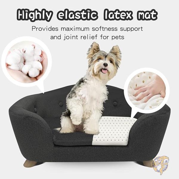 ペットソファ グレー 完成品 〔ペット用〕 犬猫 ソファー 取り外し可 洗える グレー 北欧 ペットソファー 子供用