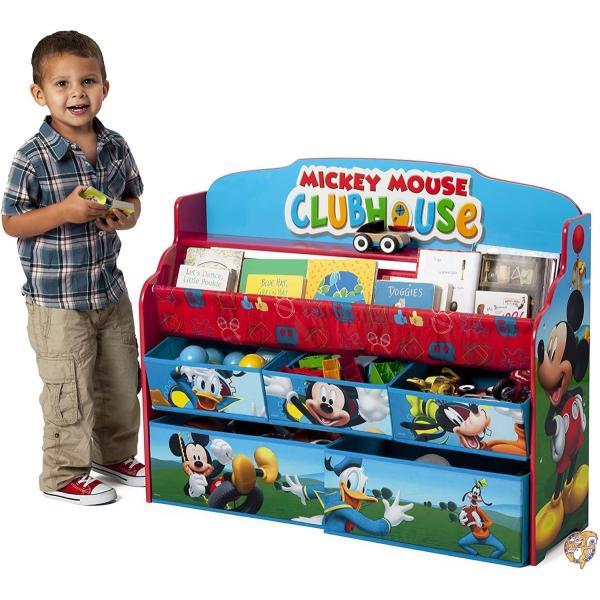 デルタ ディズニー ミッキーマウス デラックス 本棚 おもちゃ箱 3-6歳