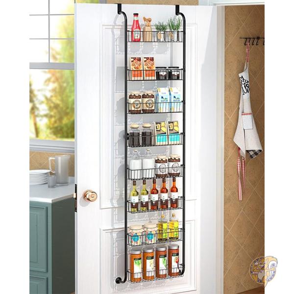ドア掛け パントリーオーガナイザー 収納ラック バスケット8個