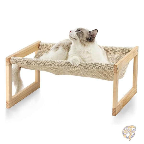 犬 猫用 ベッド 屋外用 木製 猫ハンモック53 X 42cm ペット用品 CH01