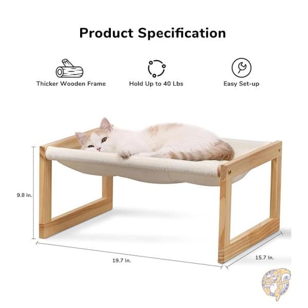 猫ベッド 屋内猫用 ベルベット キャットベッド 木製 ハンモック
