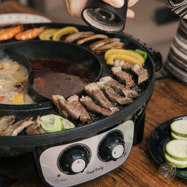 電気 無煙 グリル & 鍋 調理器具 FPJ201 Food Party フードパーティー