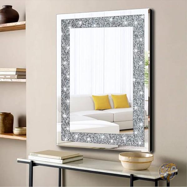 シルバー 長方形 壁掛け鏡 約90cm x 60cm 楽天市場】レビュー