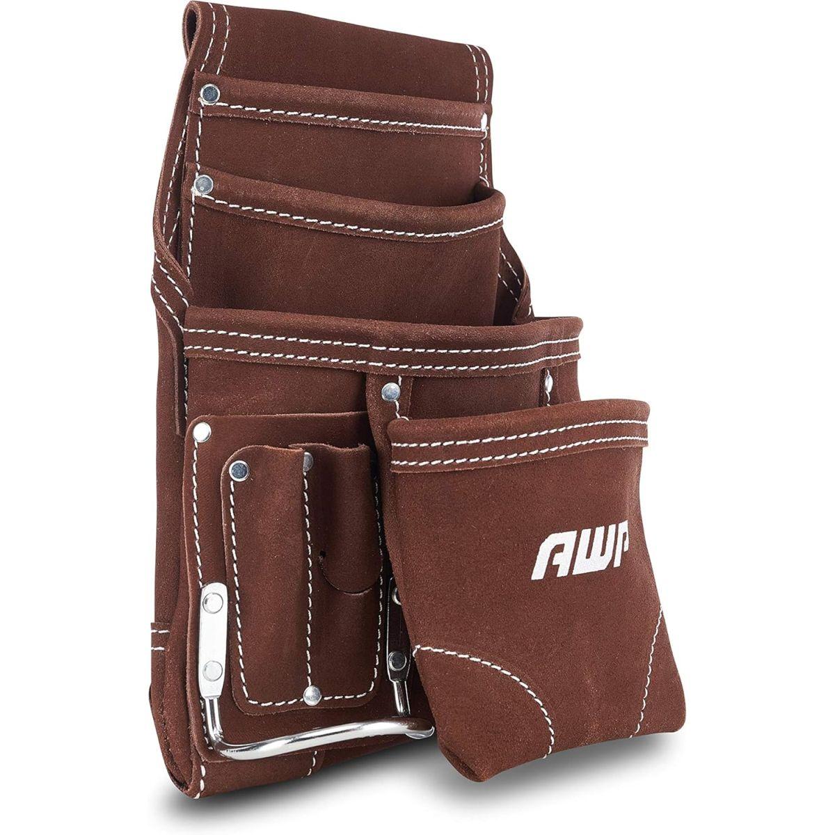AWP 10ポケットスエードツールポーチ | 丈夫な一般構造レザーツール