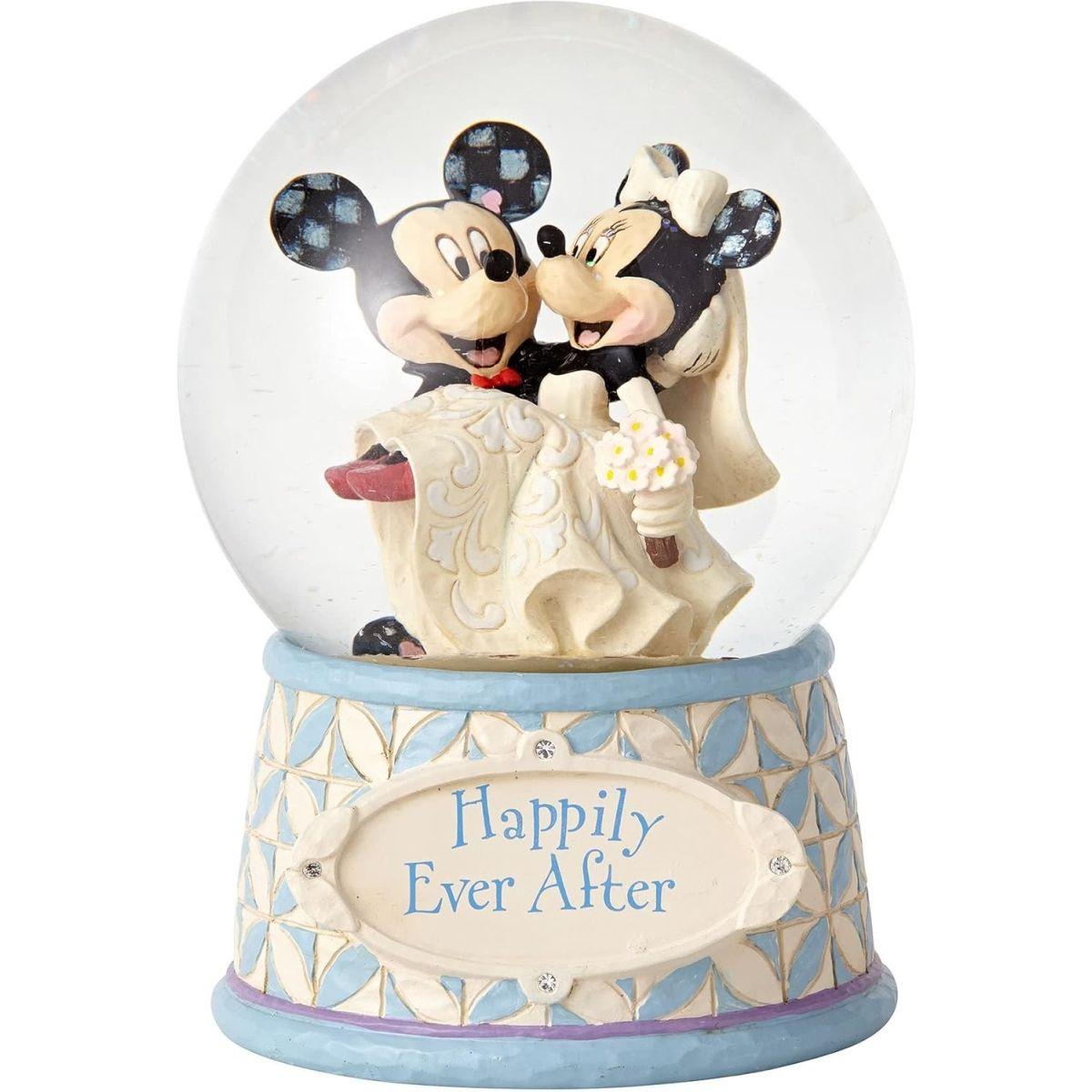 ミッキー　ミニー スノードーム　ウェディング　エネスコ enesco Disney Traditions ミッキー＆ミニー ウェディング スノー