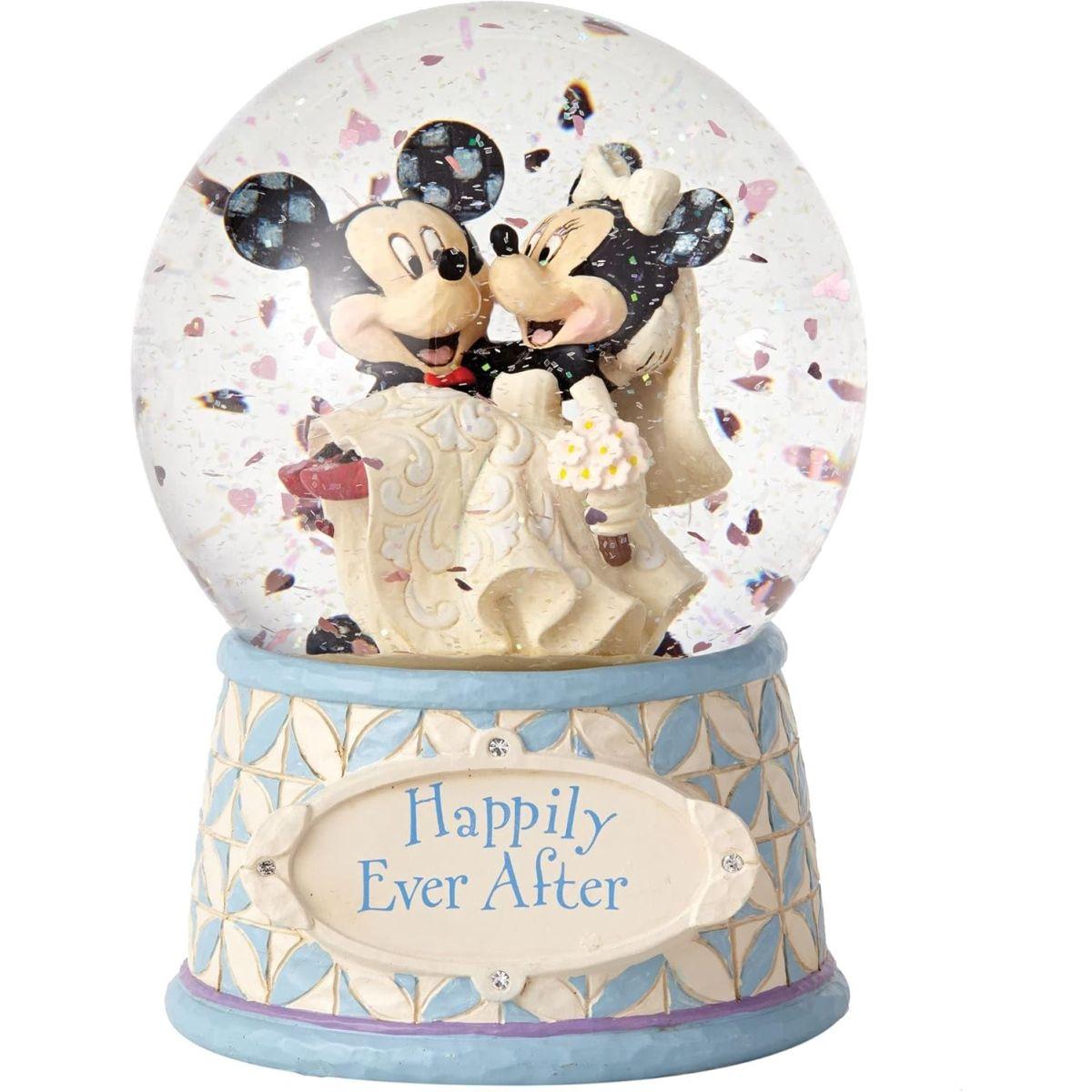 ミッキー　ミニー スノードーム　ウェディング　エネスコ enesco Disney Traditions ミッキー＆ミニー ウェディング スノー