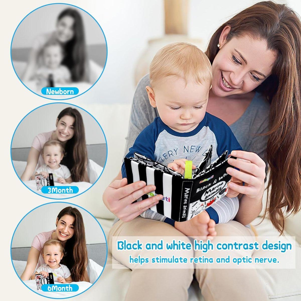 激レア　ポーとペー　ポシェット絵本　セット Dr.Rapeti 赤ちゃん布絵本 ベビー布おもちゃ 6冊セット 黒白ハイ