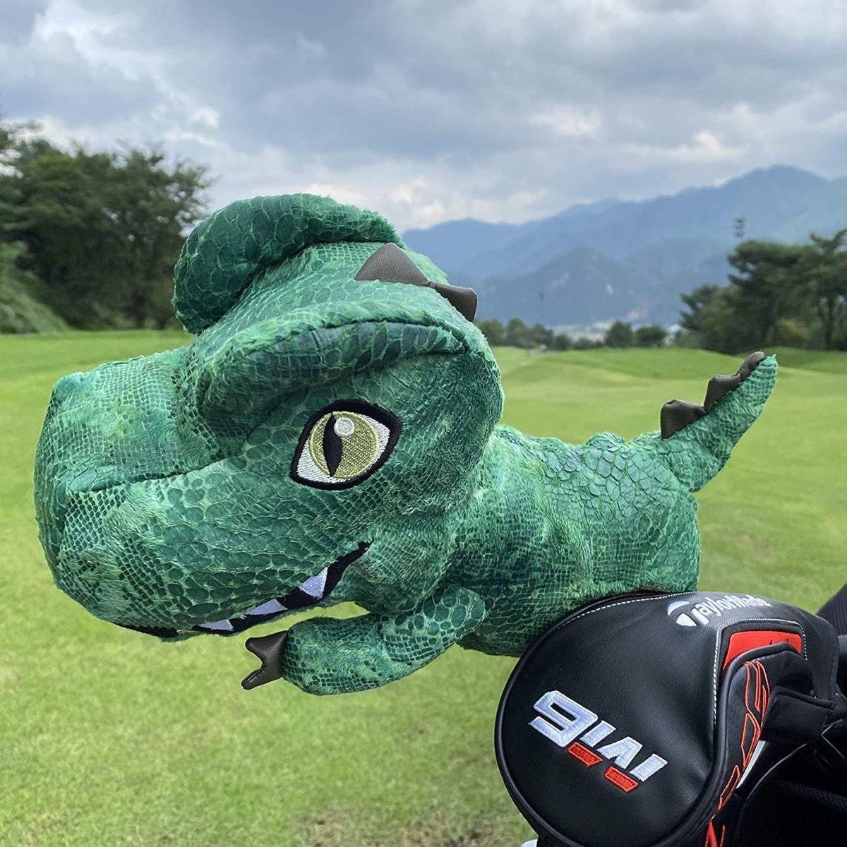 dinofactory T-Rex ゴルフヘッドカバー 恐竜ドライバーヘッドカバー