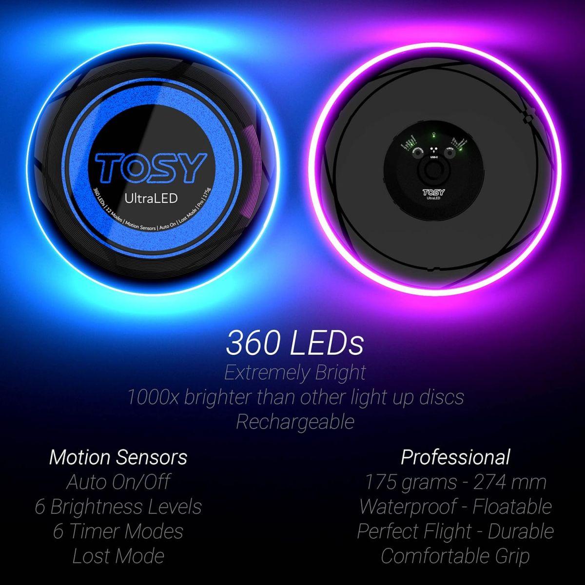 【未使用品】TOSY 360個のLED フライングディスク レッド Amazon.co.jp: TOSY (トシー) 36個と360個のLED フライング