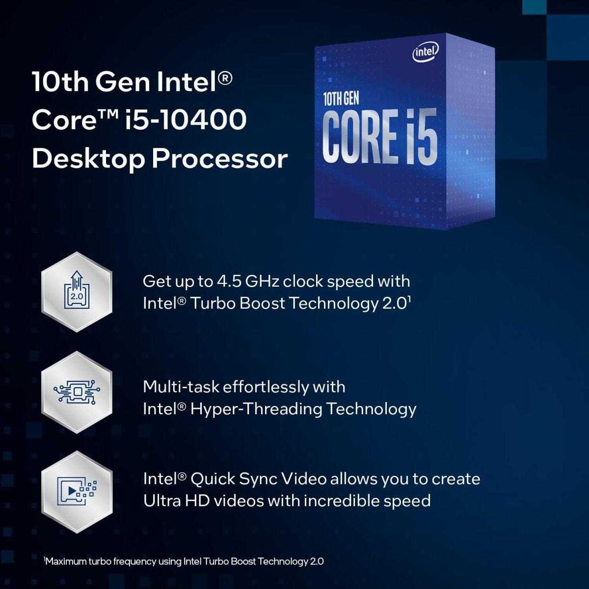 INTEL CPU BX8070110400 Core i5-10400 プロセッサー、2.90 GHz