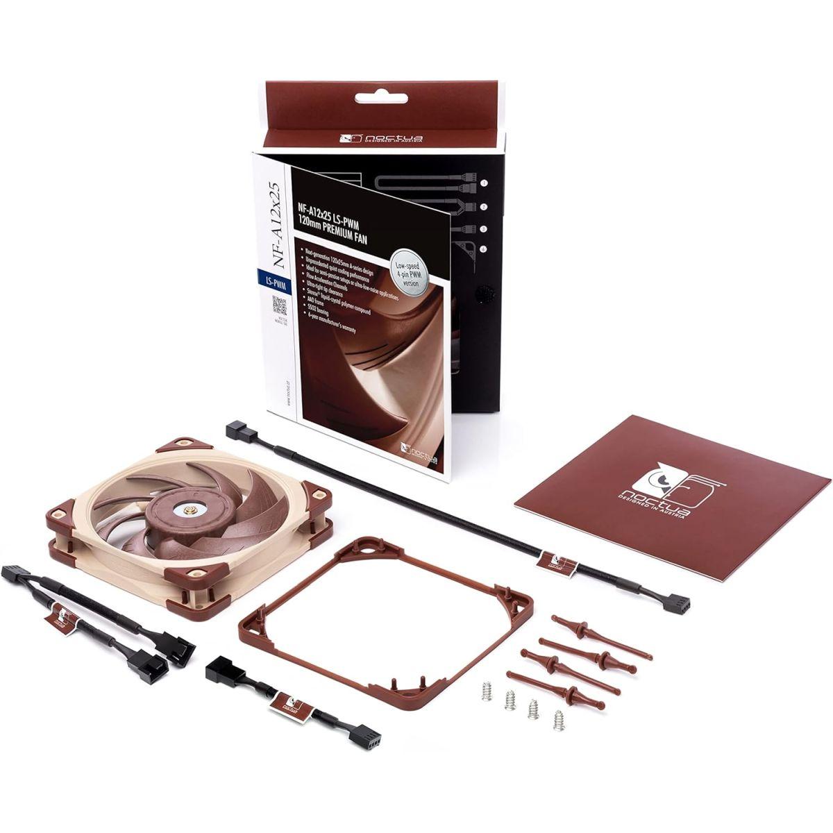 Noctua NF-A12x25 LS-PWM, プレミアム 静音 ファン, 4-Pin接続 (120mm