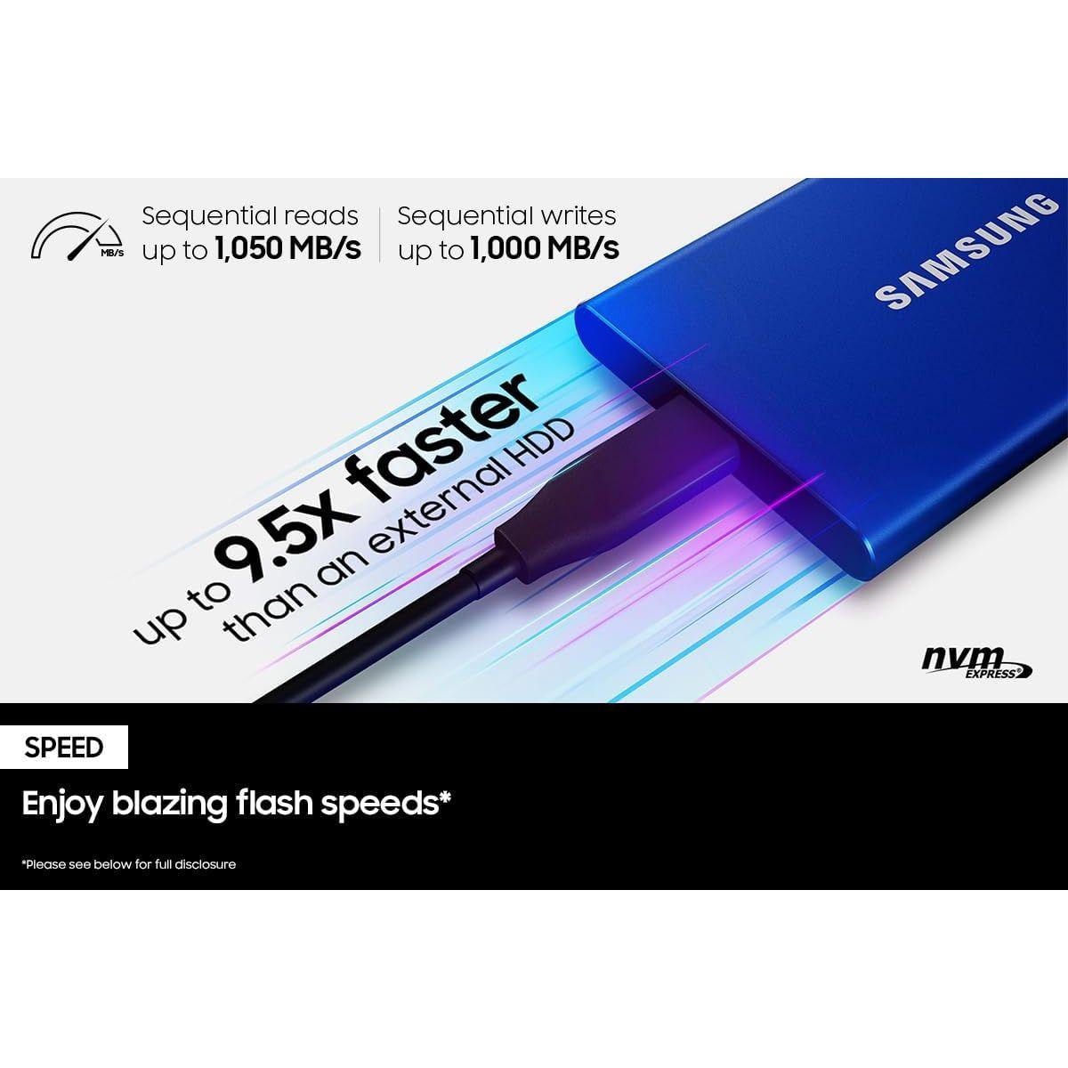 SAMSUNG T7 ポータブル SSD 2TB - 最大1050MB/s - USB 3.2 外付け 