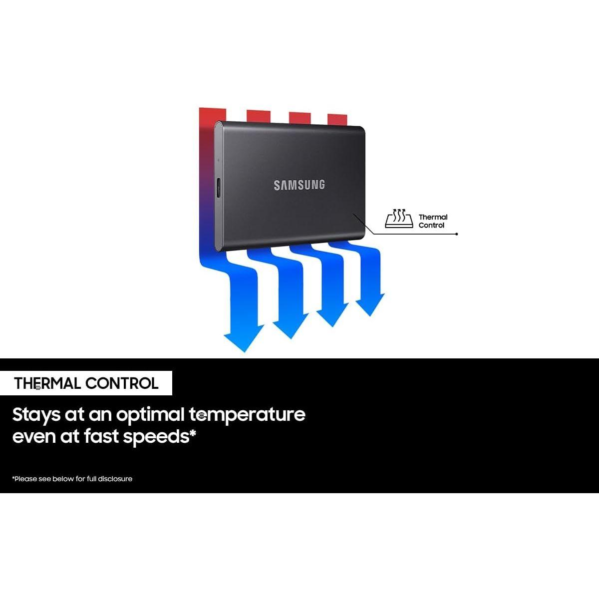 SAMSUNG T7 ポータブル SSD 2TB - 最大1050MB/s - USB 3.2 外付け 