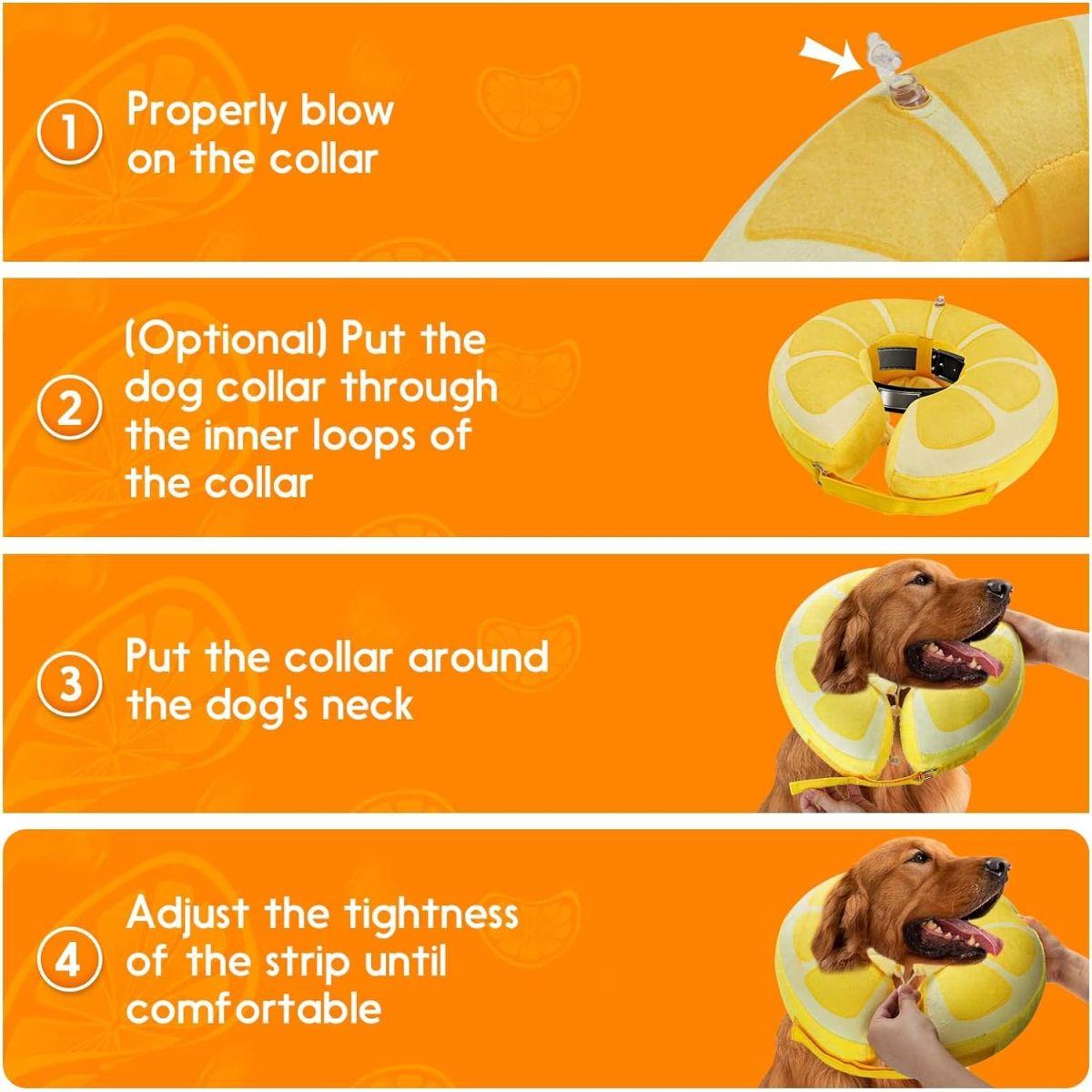 SuplutuX エリザベスカラー 犬 猫 カラー 浮き輪タイプ ペット用品