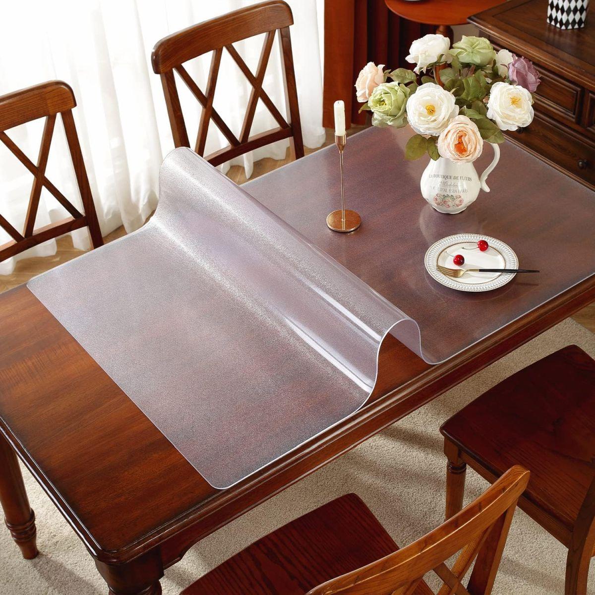 OstepDecor テーブルクロス 透明 デスクマット 75 x 180cm 厚さ1.5mm