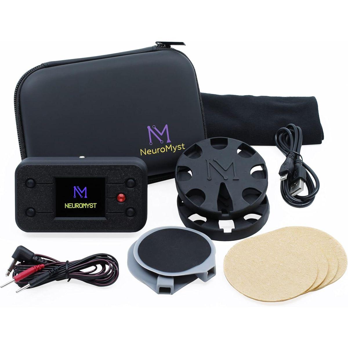 NeuroMyst Pro tDCSデバイスキット - デュアルDC + ACモード 大量 (4mA