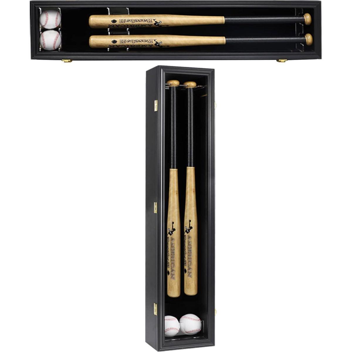 HOROW 野球バット ディスプレイケース 木製フレーム アクリル製 透明