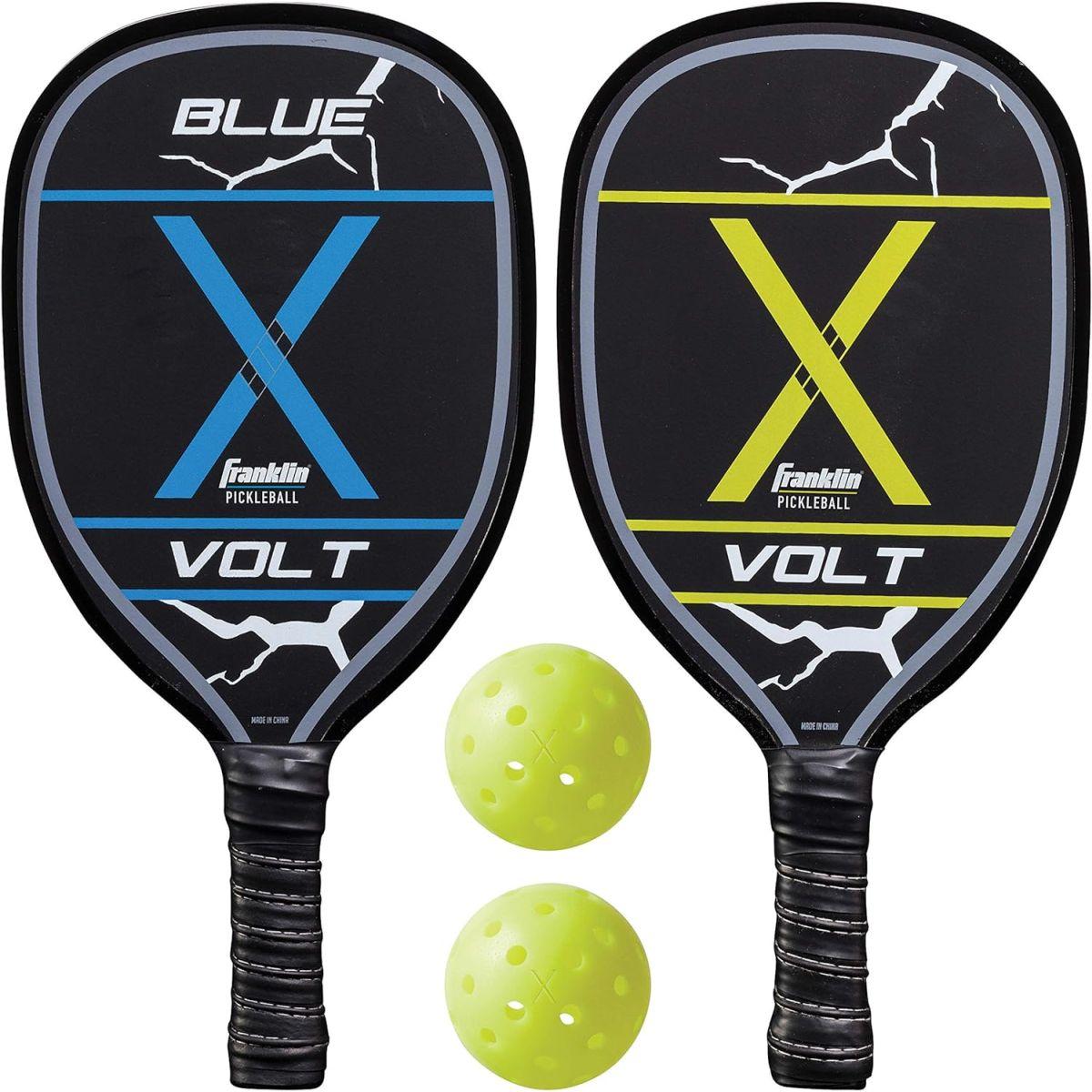 Franklinスポーツpickleball-x 2 Player木製パドル&ボールセット