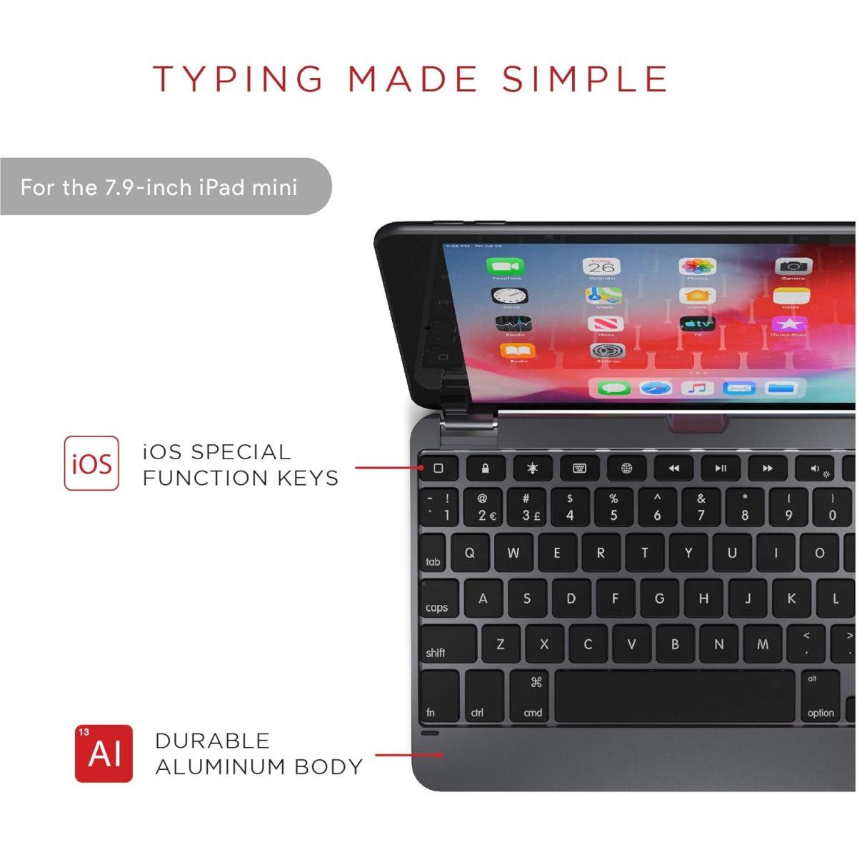 iPad mini 5/4用 キーボードBrydge 7.9 スペースグレイ Amazon.co.jp: Brydge 7.9 キーボード iPad Mini 第4世代と第5
