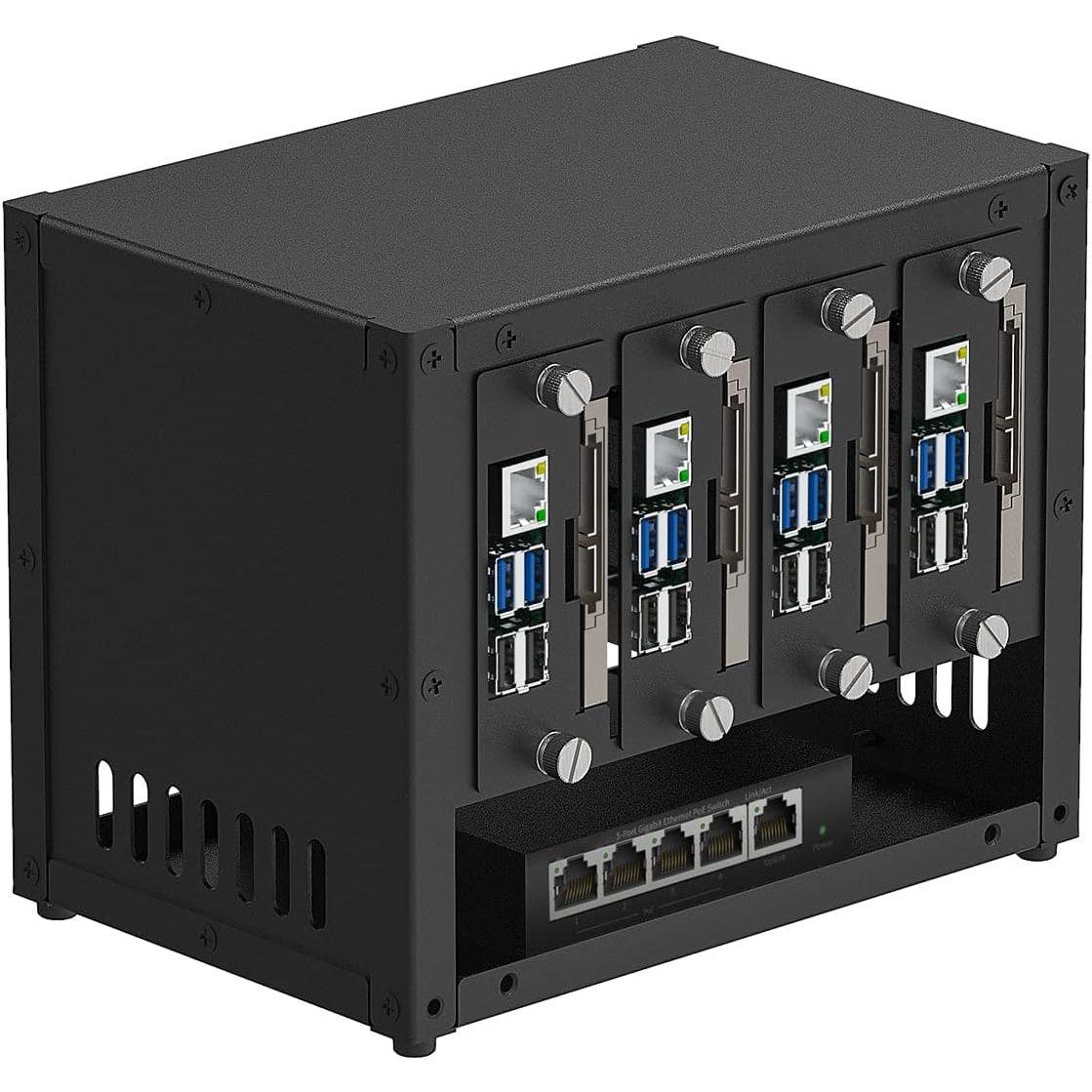 UCTRONICS アップグレードされた Raspberry Pi クラスター用の完全なエンクロージャ、Pi 4B、3B+/3B、およびその他の  B-アメリカキッチン輸入プロ