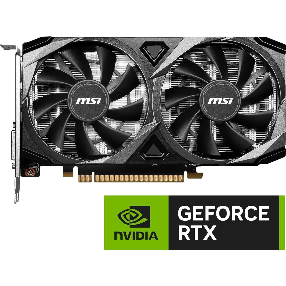 MSI GeForce RTX 3050 VENTUS 2X XS 8G OC 2スロット/205mmサイズ 省 