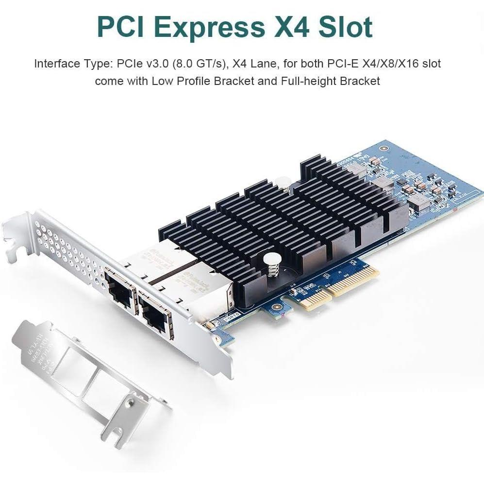 Intel X550-T2、2ポート、10GB ネットワークカード Intel X550-T2 10GbE デュアルポート PCIe ネットワークカード
