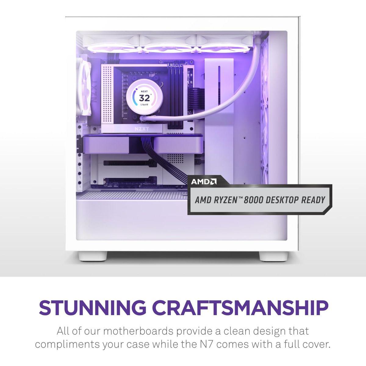 美品 NZXT N7 B650E ホワイト マザーボード NZXT N7 B650E White ATXマザーボード ホワイト [AMD B650チップセット