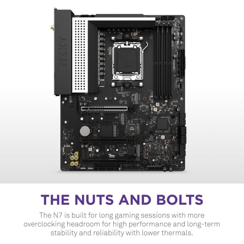 マザーボード NZXT N7 B650E WHITE NZXT N7 B650E - Powerful AMD B650 Motherboard for Ryzen CPUs