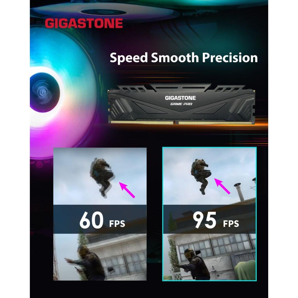 メモリ DDR4】 Gigastone ブラック Game Pro デスクトップPC用メモリ