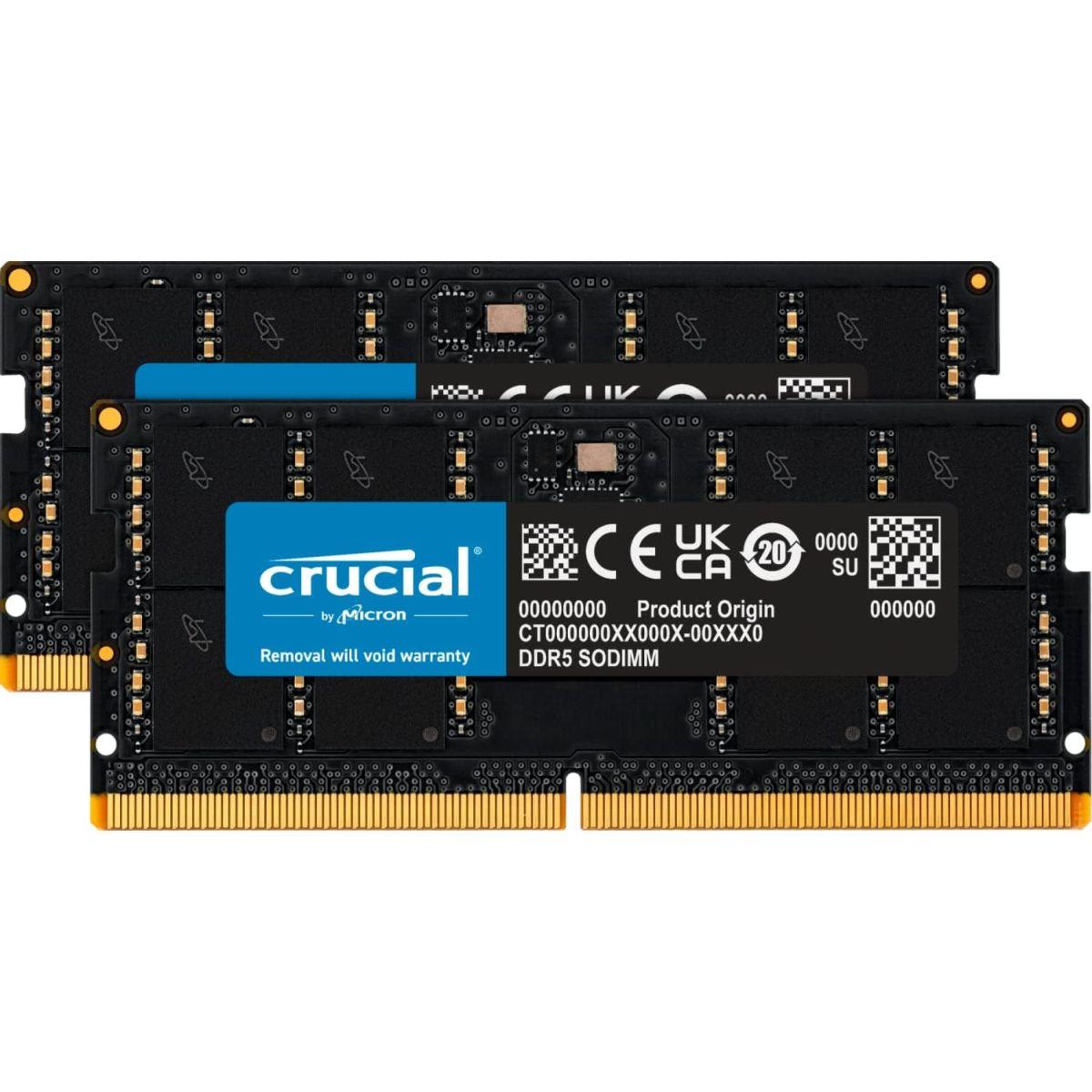 Crucial RAM 64GB キット (2x32GB) DDR5 5600MHz (または5200MHzまたは 