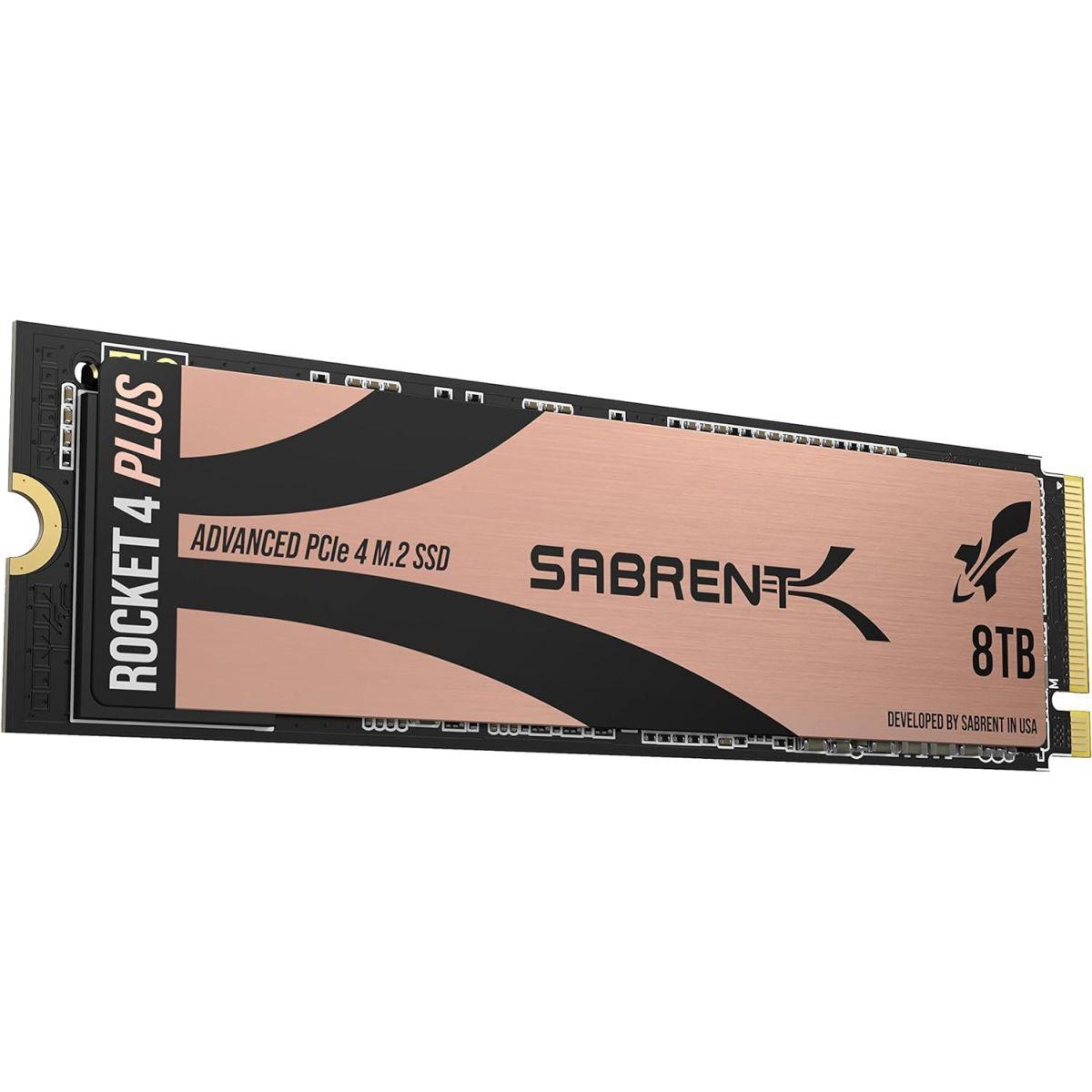 SABRENT SSD 8TB、M.2 SSD 8TB、PCIe 4.0 M.2 SSD、NVMe 8TB、Gen4 M.2 2280、内蔵SSD最大7100MB/秒 ロケット4 PLUS エクストリ