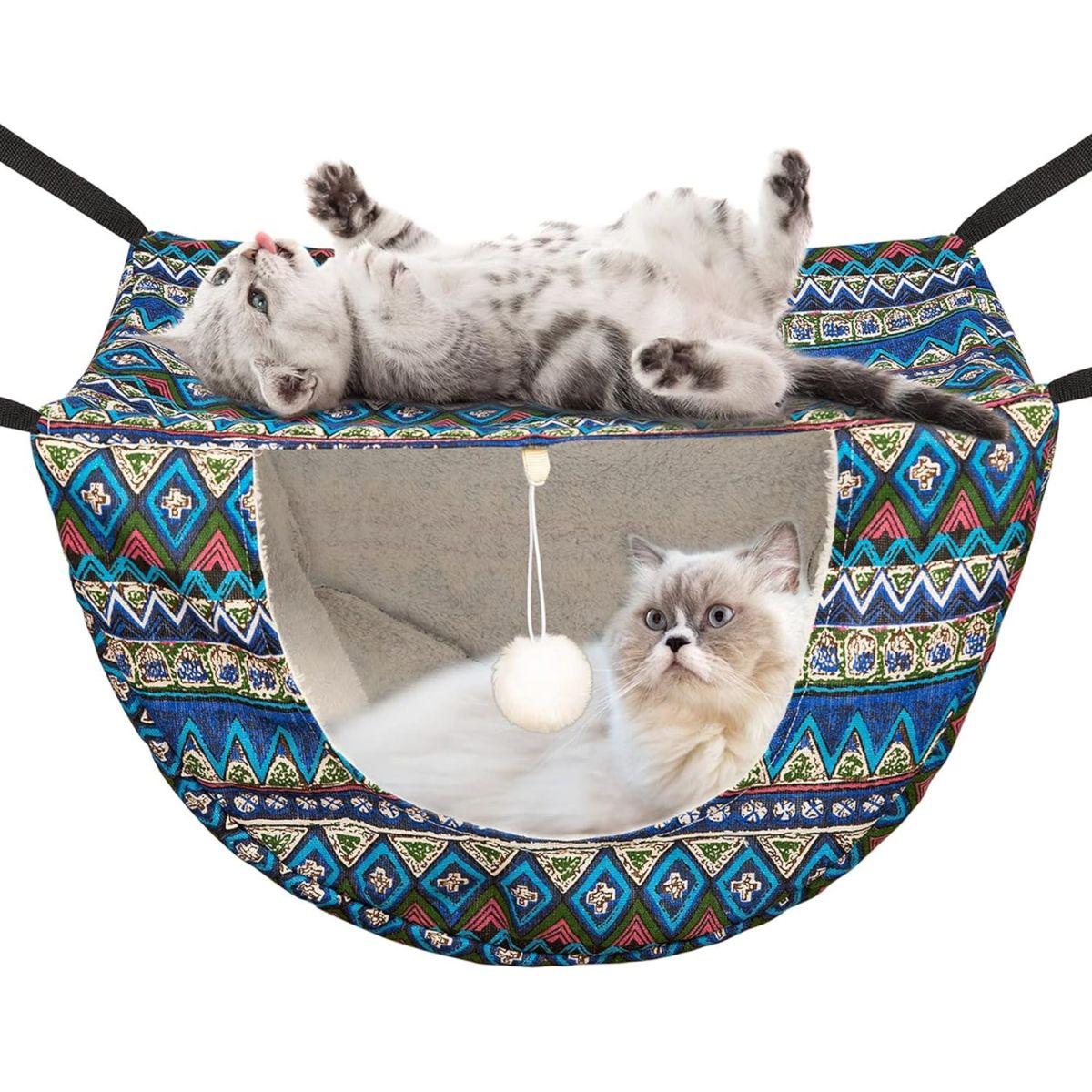 猫 ハンモック ケージ用 JSPYFITS 耐荷重10kg 47×38cm 長さ調整可能