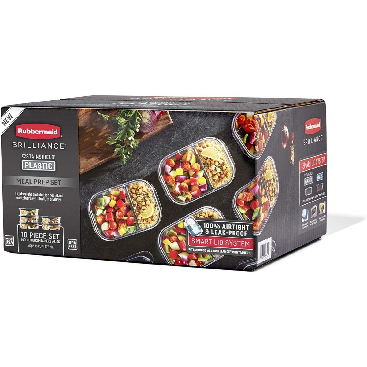 ラバーメイド(Rubbermaid)BRILLIANCE 675ML 仕切タイプ 5個セット