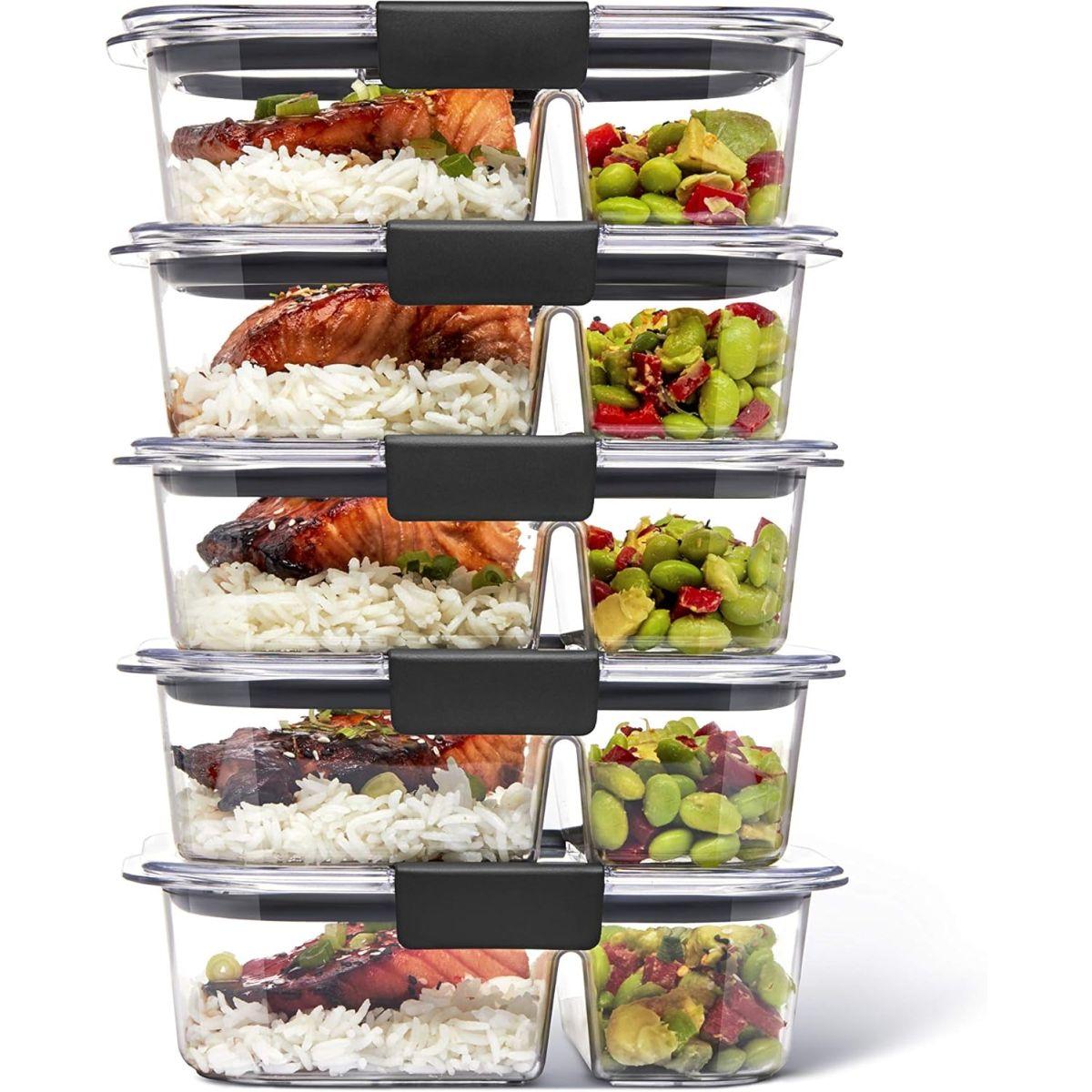 ラバーメイド(Rubbermaid)BRILLIANCE 675ML 仕切タイプ 5個セット ラバーメイド(Rubbermaid)BRILLIANCE 675ML 仕切タイプ 5個セット