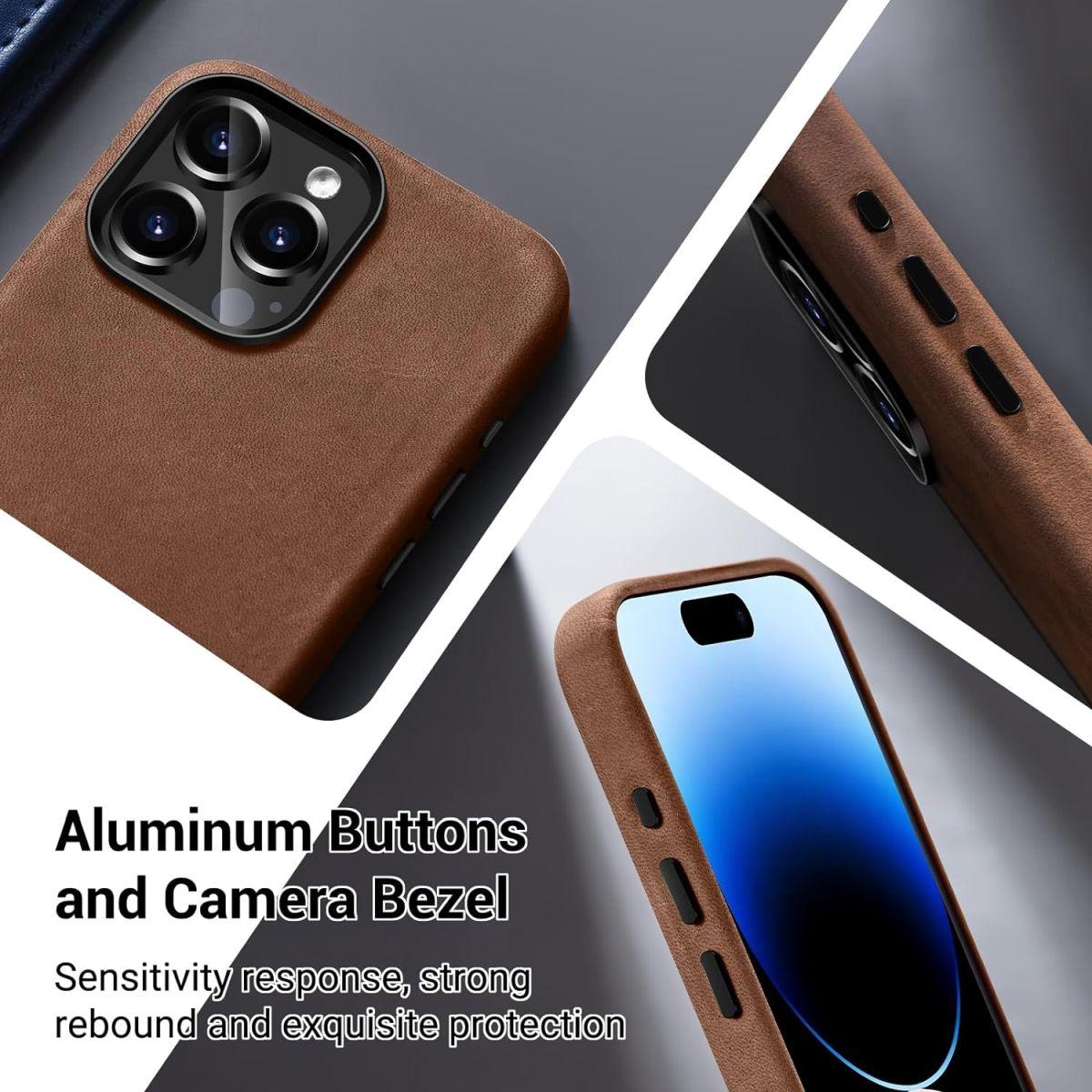 Belemay iPhone 15 Pro ケース レトロ ブラウン ｜アメリカキッチン