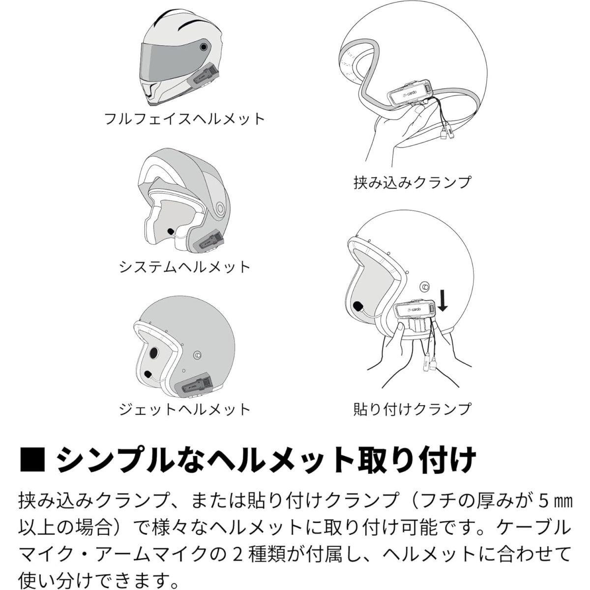 Cardo カルド バイク インカム PACKTALK EDGE 1-15人用 PT200001 