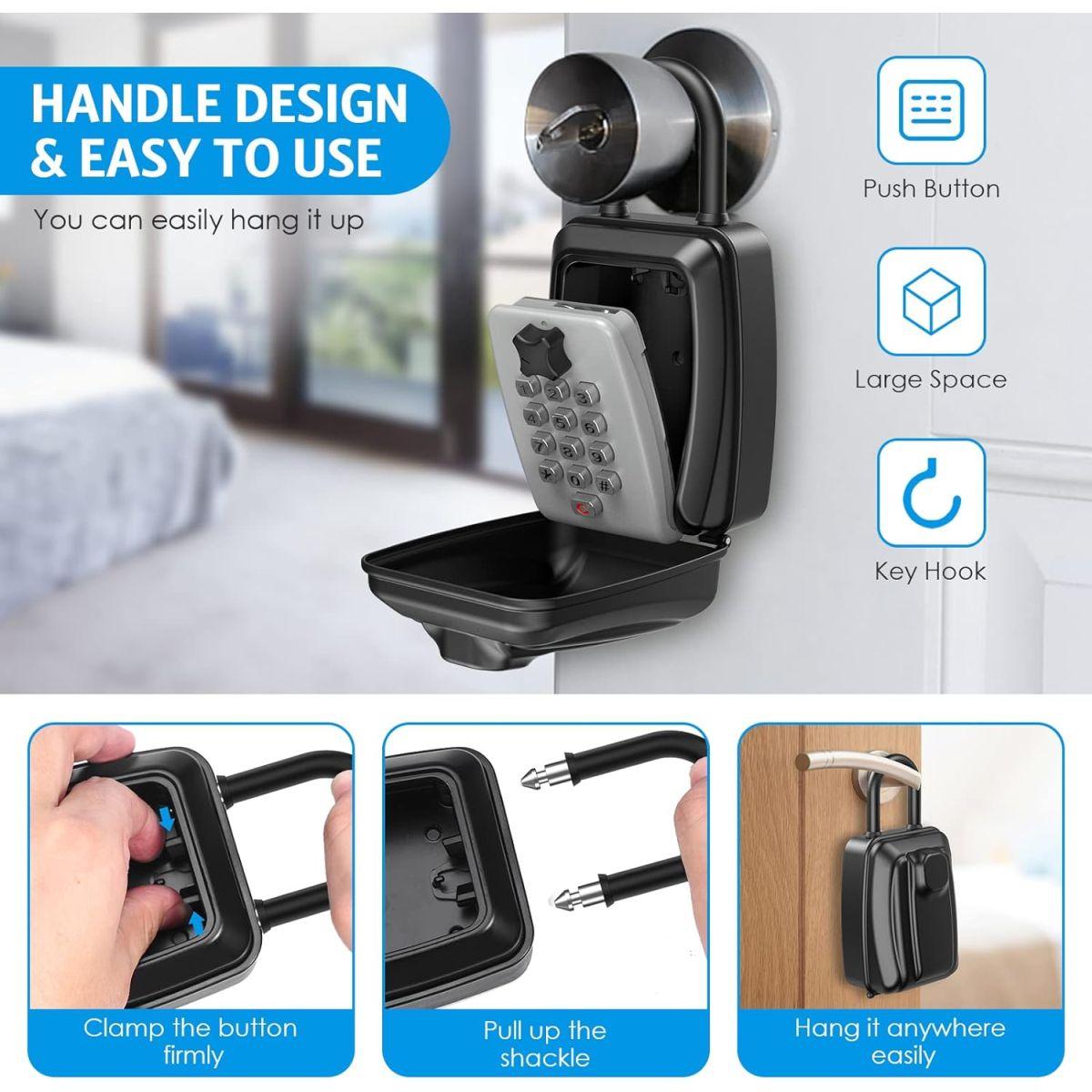 恒温ホットプレート、 キー ロック ボックス、壁に取り付けられた 4 桁